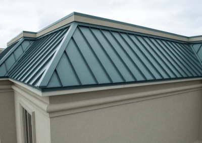 green commercial metal roof