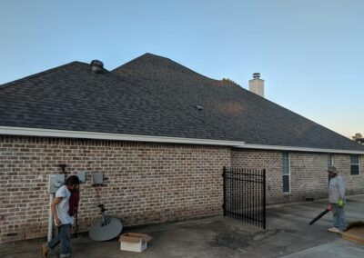 dark gray shingle roof